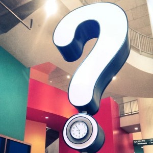 Question mark at Stata Center by Rita L on Yelp